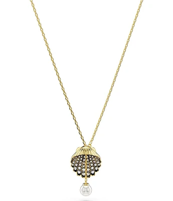 Swarovski Idyllia Crystal and Pearl Shell Novelty Short Pendant Necklace