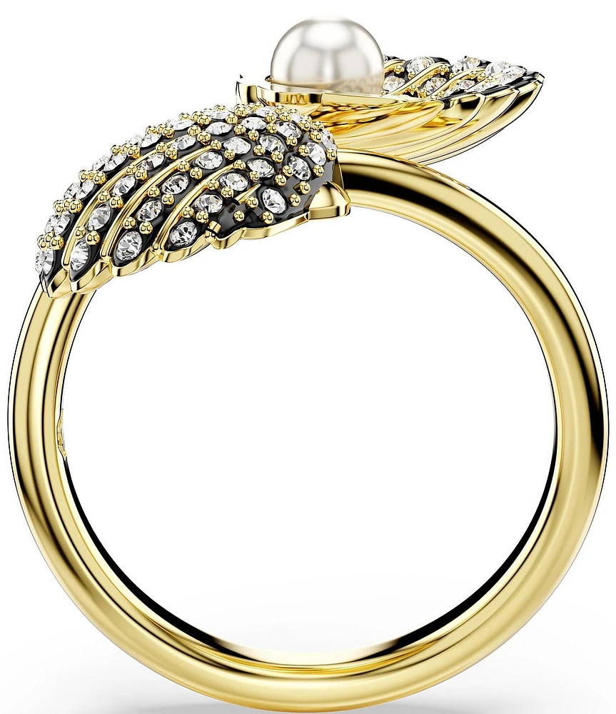 Swarovski Idyllia Shell Novelty Crystal Pearl Band Ring