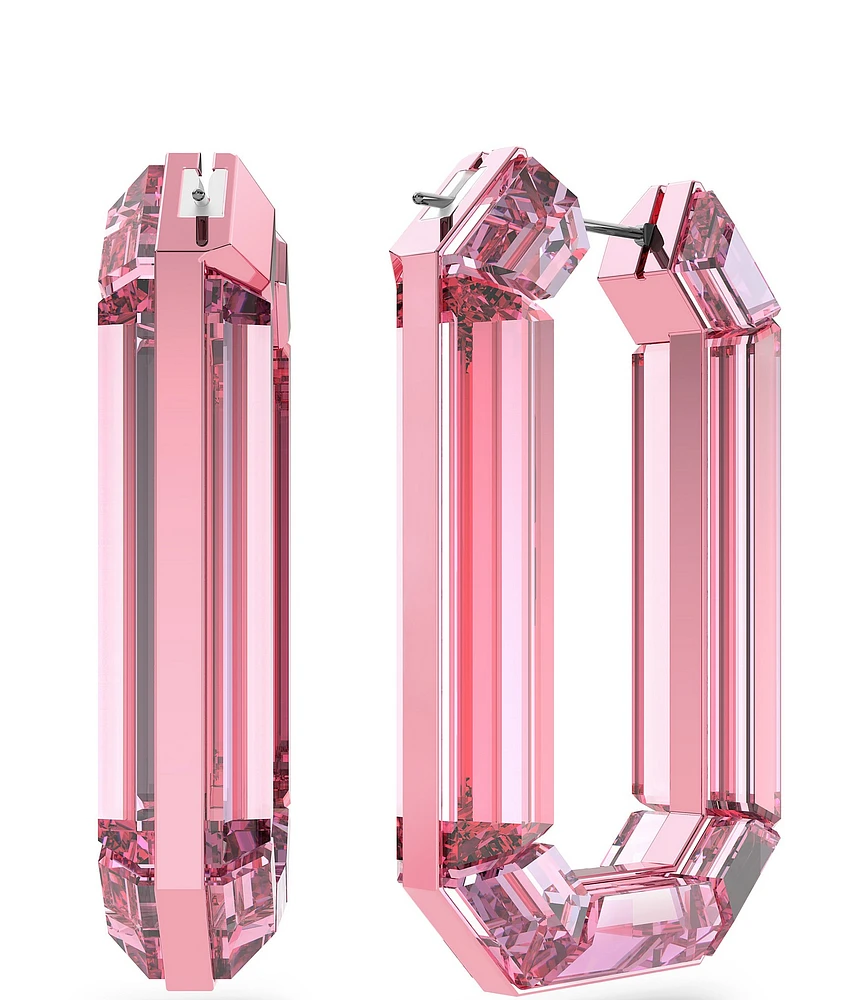 Swarovski Lucent Crystal Hoop Earrings