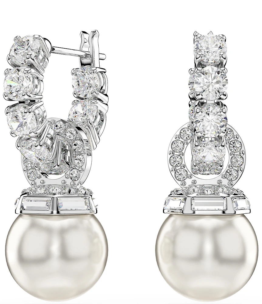 Swarovski Matrix Crystal Pearl Drop Earrings