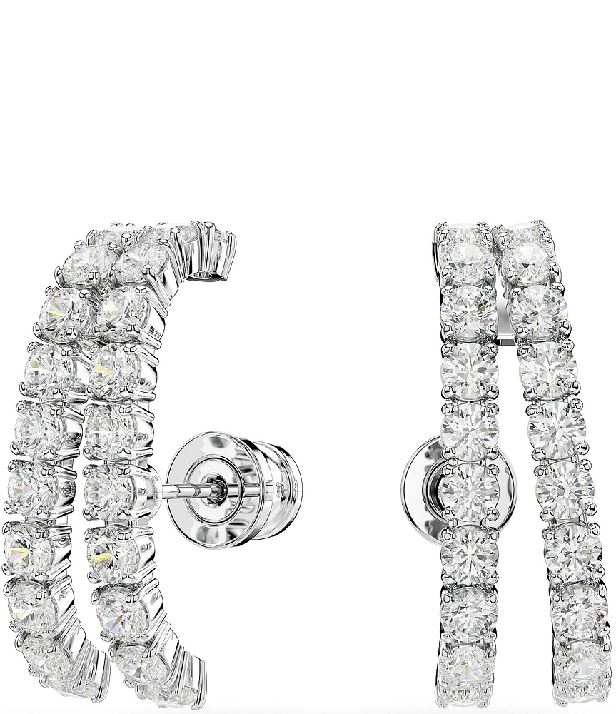 Swarovski Matrix Round Cut Ear Cuff Earrings