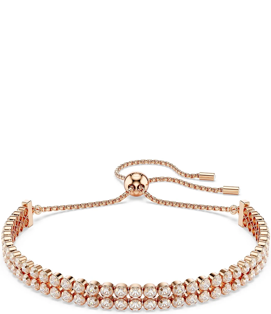 Swarovski Matrix Round Cut Tennis Adjustable Bracelet