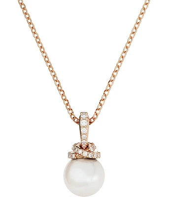 Swarovski Originally Pearl Short Crystal Pendant Necklace