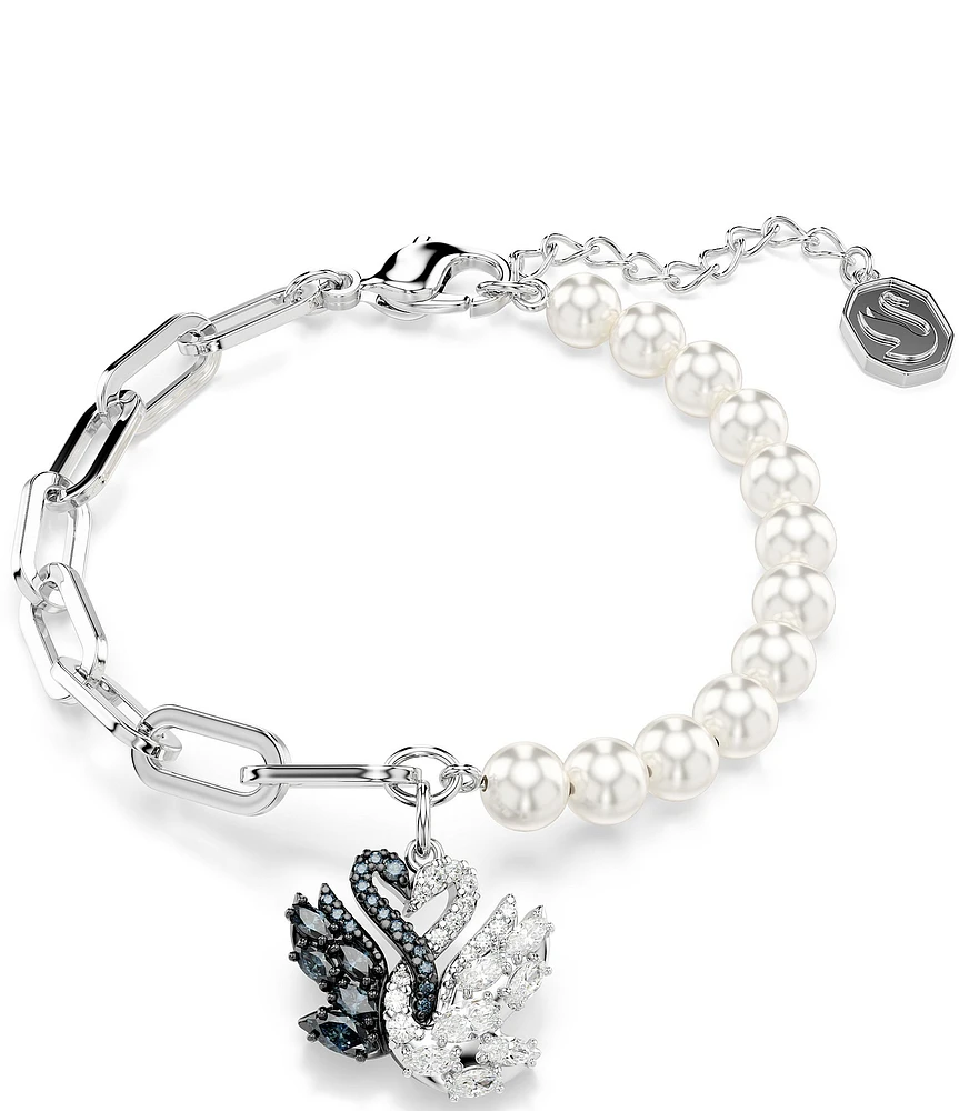 Swarovski Swan Crystal Pearl Line Bracelet