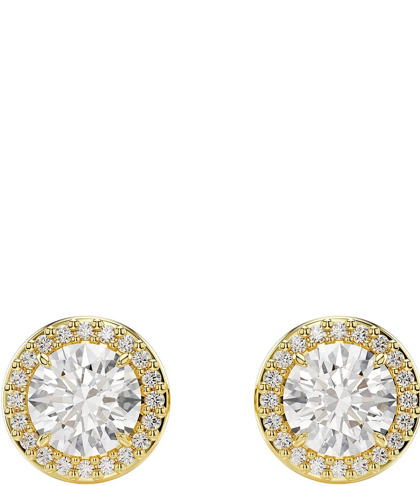 Swarovski Una Round Crystal Halo Stud Earrings