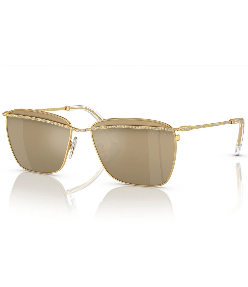 Swarovski SK7006 58mm Crystal Square Statement Sunglasses