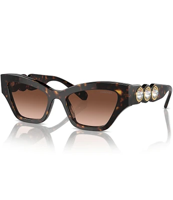 Swarovski SK6021 53mm Tortoise Cat Eye Sunglasses