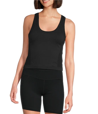 Sweaty Betty Athlete Crew Neck Sleeveless Seamless Crop Tank Top