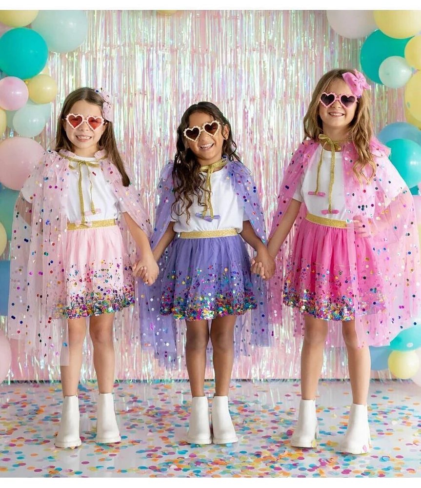 Sweet Wink Little/Big Girls Sequin-Embellished Confetti Tutu Skirt