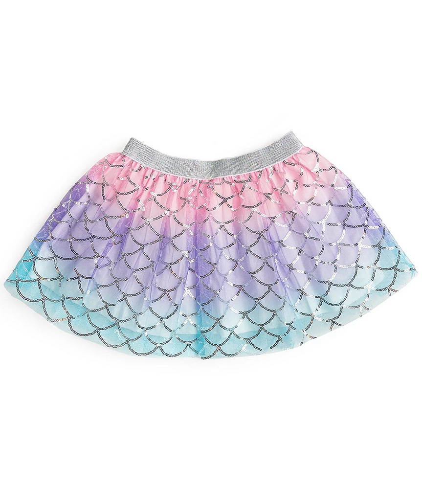 Sweet Wink Little/Big Girls Sparkling Mermaid Tutu Skirt