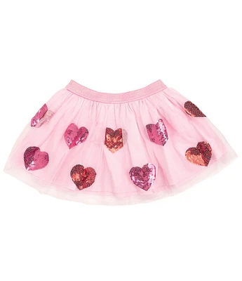 Sweet Wink Little/Big Girls Sequined Heart-Applique Tulle Tutu Skirt
