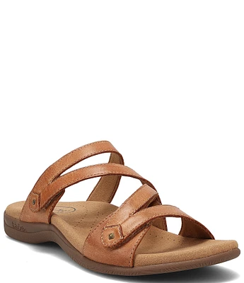 Taos Footwear Double U Leather Slide Sandals