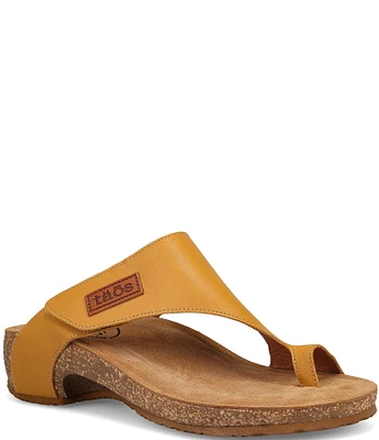 Taos Footwear Leather Toe Loop Sandals