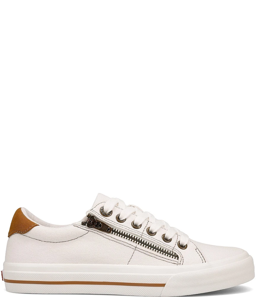 Taos Footwear Z-Soul Canvas Zip Detail Sneakers