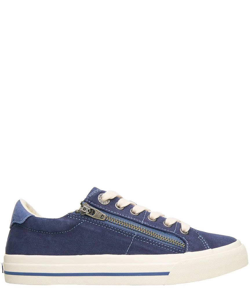 Taos Footwear Z-Soul Canvas Zip Detail Sneakers