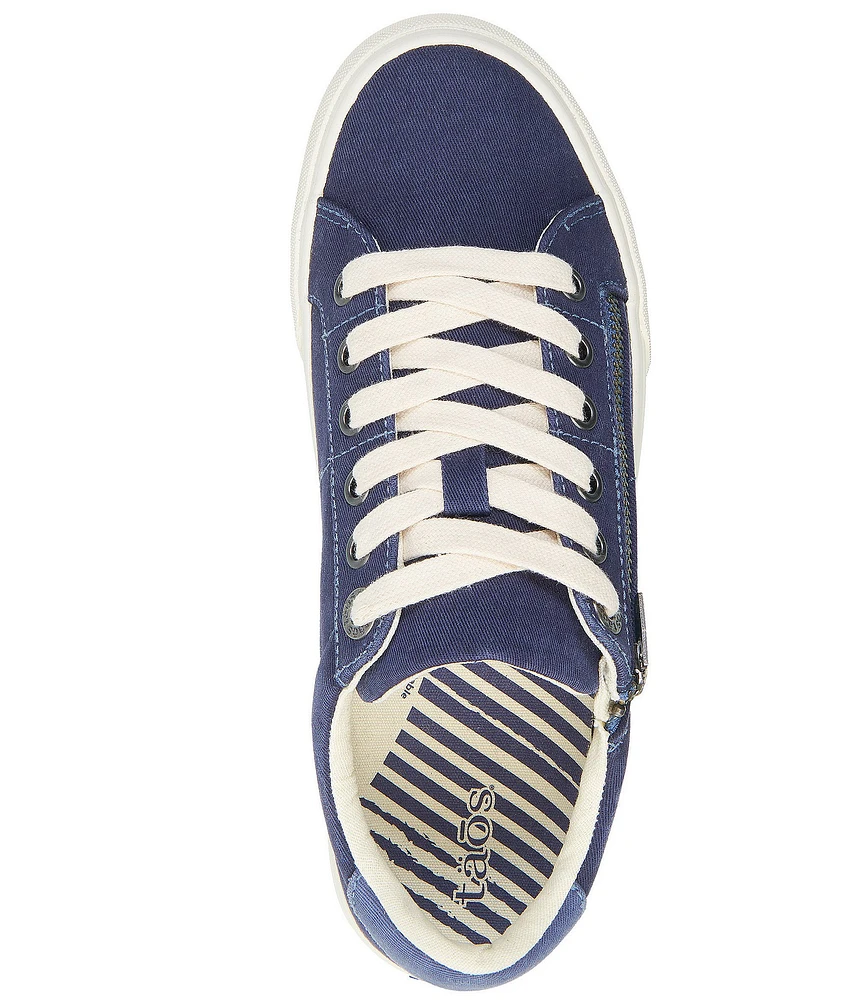 Taos Footwear Z-Soul Canvas Zip Detail Sneakers