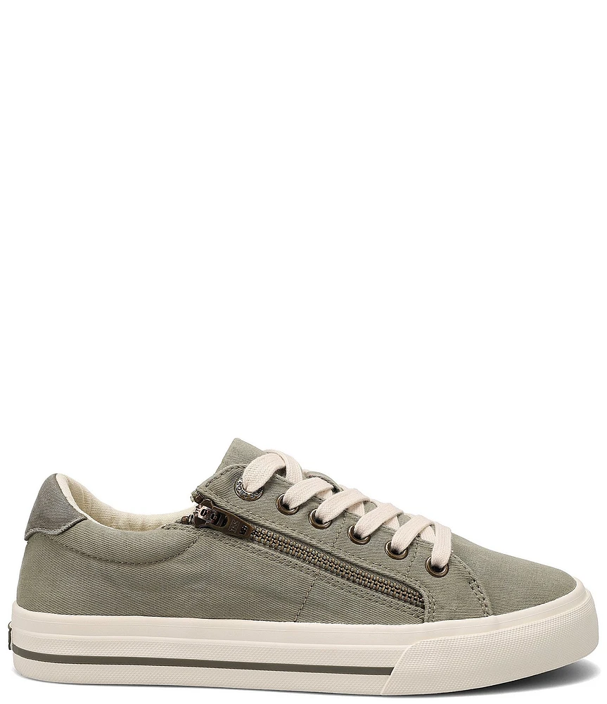 Taos Footwear Z-Soul Canvas Zip Detail Sneakers