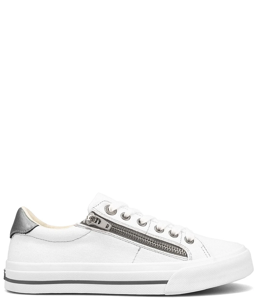 Taos Footwear Z-Soul Canvas Zip Detail Sneakers