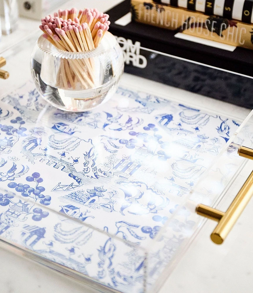 Tart by Taylor Chinoiserie Large Acrylic Tray