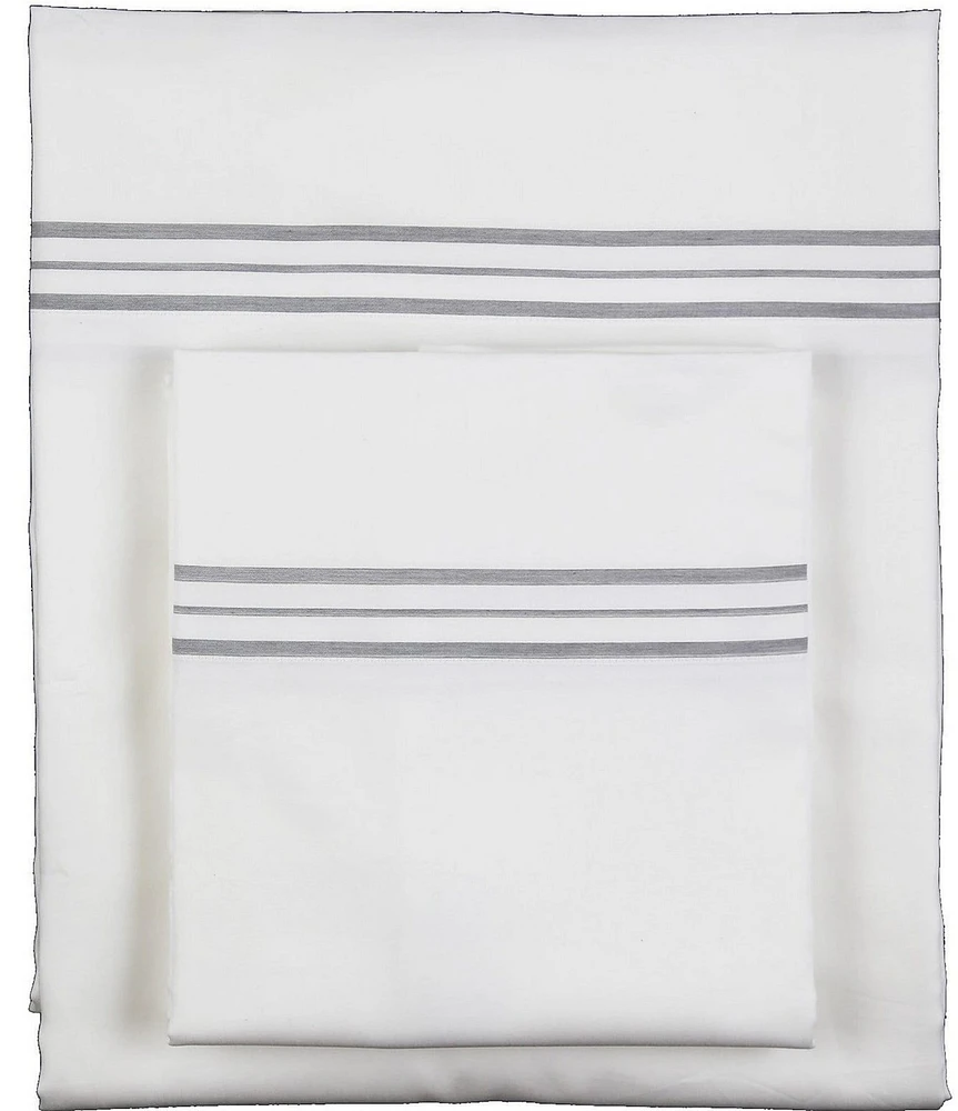 The Art of Home from Ann Gish Hem Stripe Sheet Set