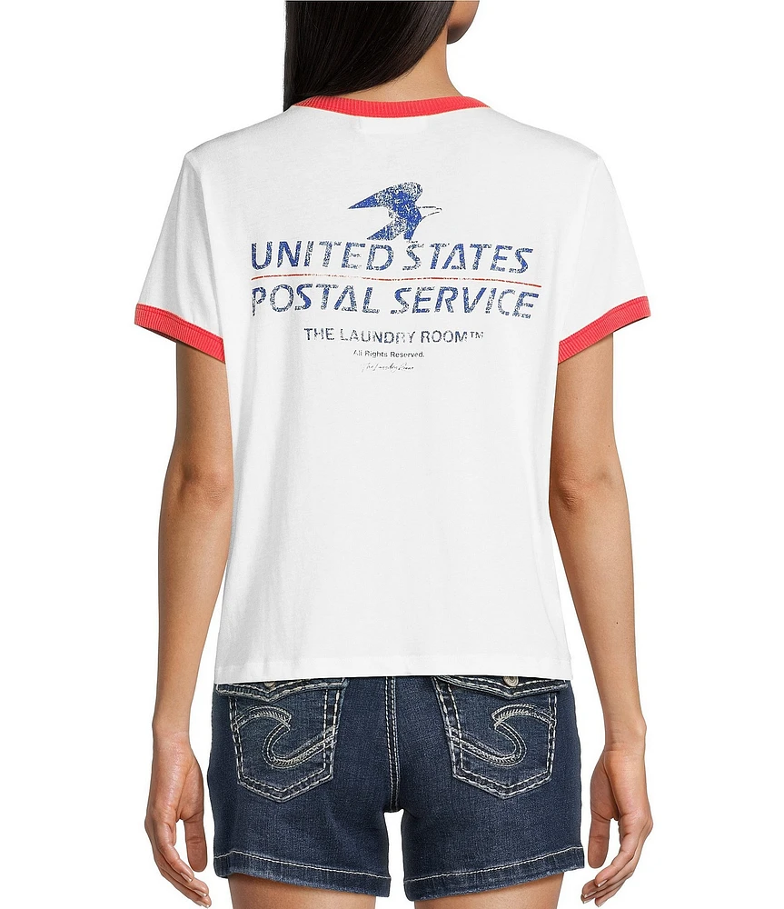 The Laundry Room Short Sleeve United States Postal Graphic Raglan Baby T-Shirt