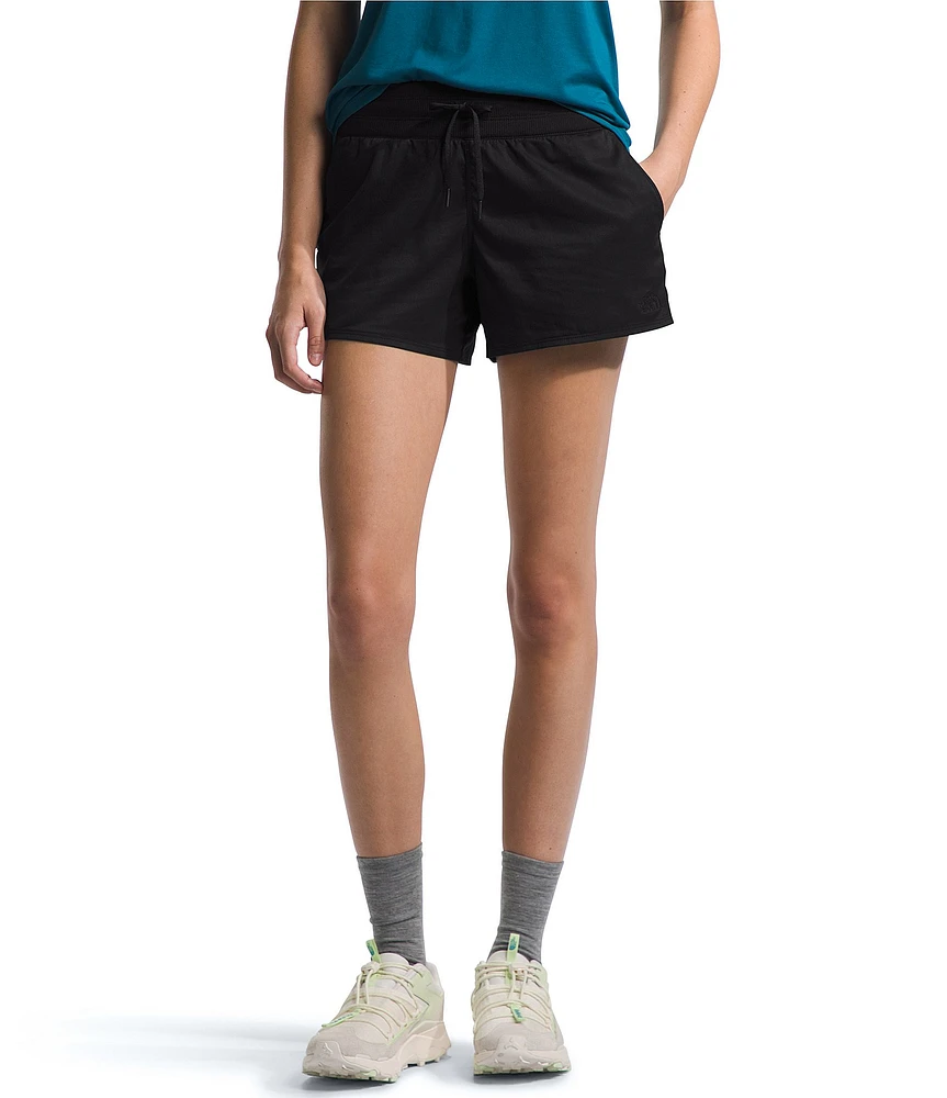 The North Face Aphrodite Herringbone Stretch Woven Wide Elastic Drawstring Waist Pocketed Shorts