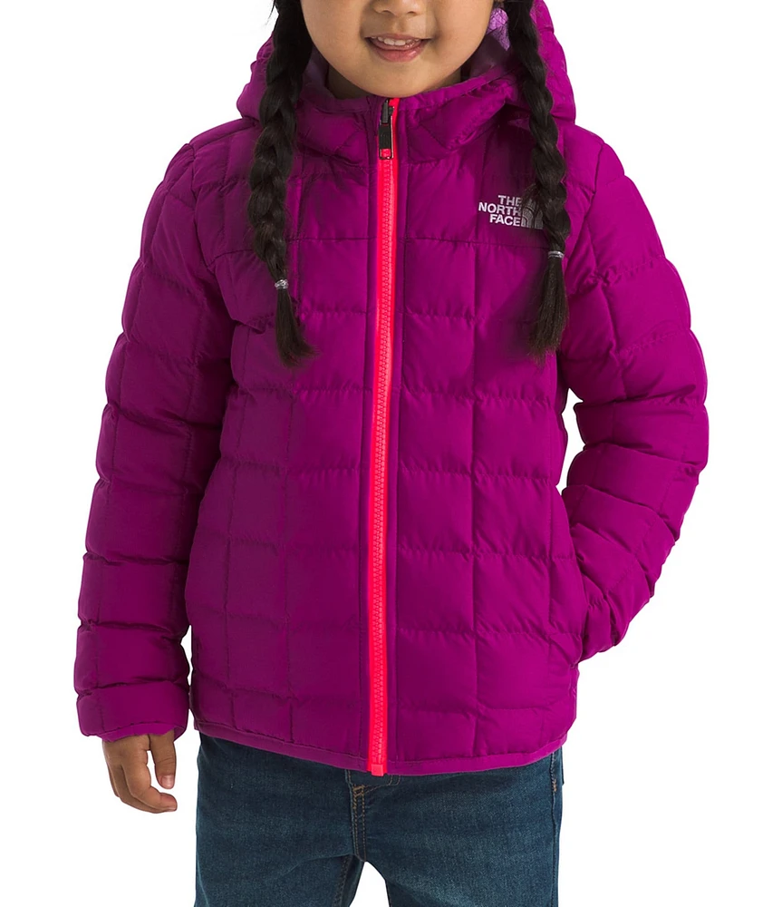 The North Face Little Girls Long Sleeve Reversible ThermoBall Hooded Ski Jacket