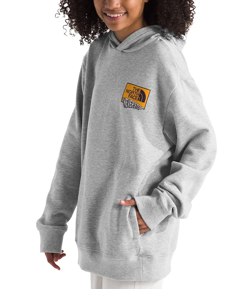 The North Face Little/Big Kids Long Sleeve Graphic Fleece Pullover Hoodie