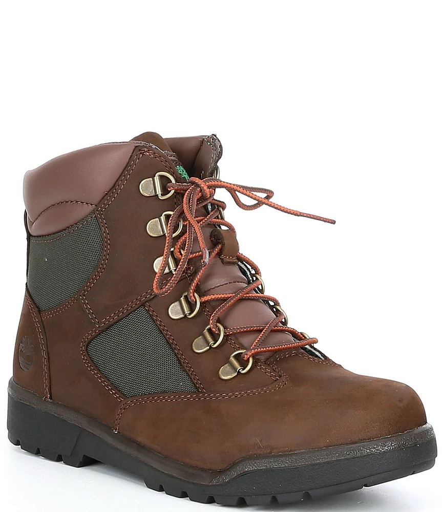Timberland Boys' 6#double; Field Nubuck Leather Lace Up Boots (Youth)
