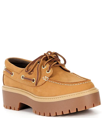 Timberland Women's Stone Street Nubuck Platform Boat Shoes