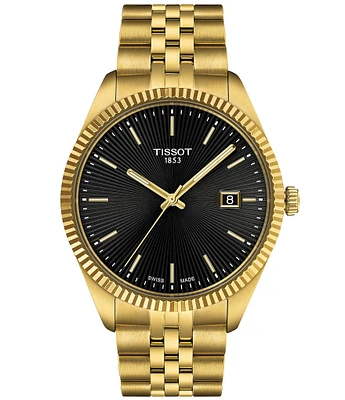 Tissot Men's Ballade Quartz Analog Gold Tone Stainless Steel Bracelet Watch