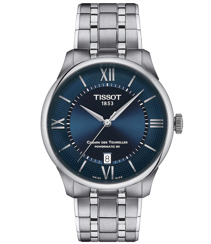 Tissot Men's Chemin Des Tourelles Powermatic 80 Automatic Dial Stainless Steel Bracelet Watch