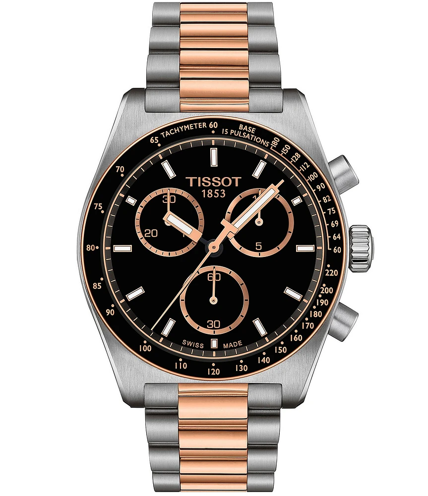 Tissot Men's PR516 Sport Collection Quartz Chronograph Two Tone Stainless Steel Bracelet Watch