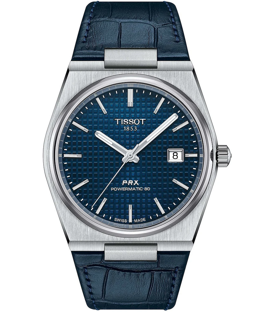 Tissot Men's PRX Classic Collection Automatic Leather Strap Watch