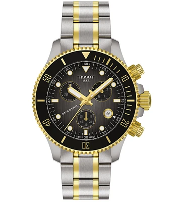 Tissot Unisex Seastar 1000 Quartz Chronograph Two Tone Stainless Steel Bracelet Watch