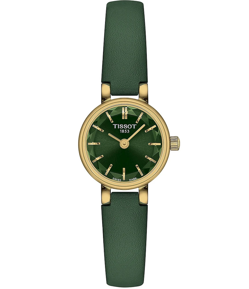 Tissot Women's Lovely Quartz Analog Green Leather Strap Watch