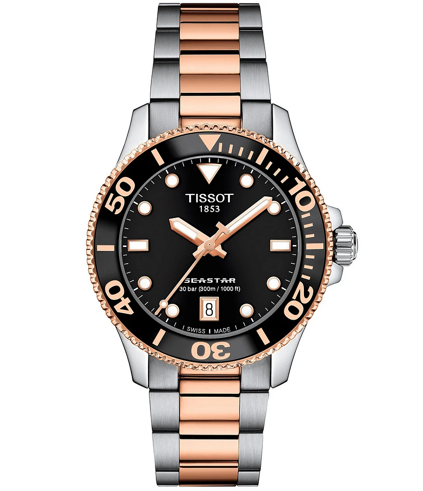 Tissot Women's Seastar 1000 Quartz Analog Two Tone Stainless Steel Bracelet Watch