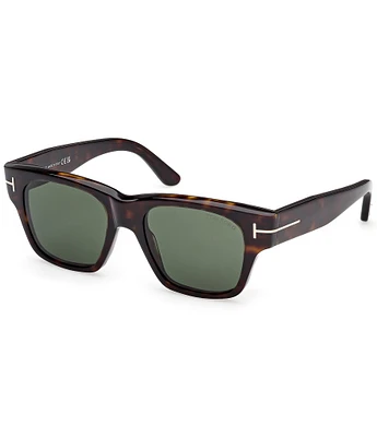 TOM FORD Men's Caine 53mm Havana Square Sunglasses