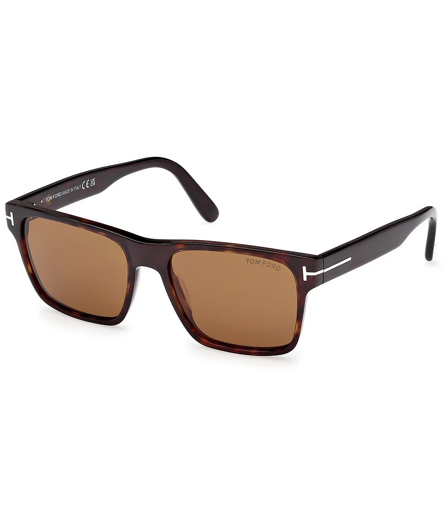 TOM FORD Men's Calder 55mm Havana Square Sunglasses