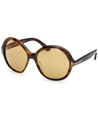 TOM FORD Women's Annabelle 60mm Havana Round Sunglasses