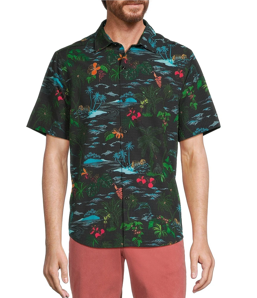 Tommy Bahama Big & Tall Neon Shores Short Sleeve Woven Shirt