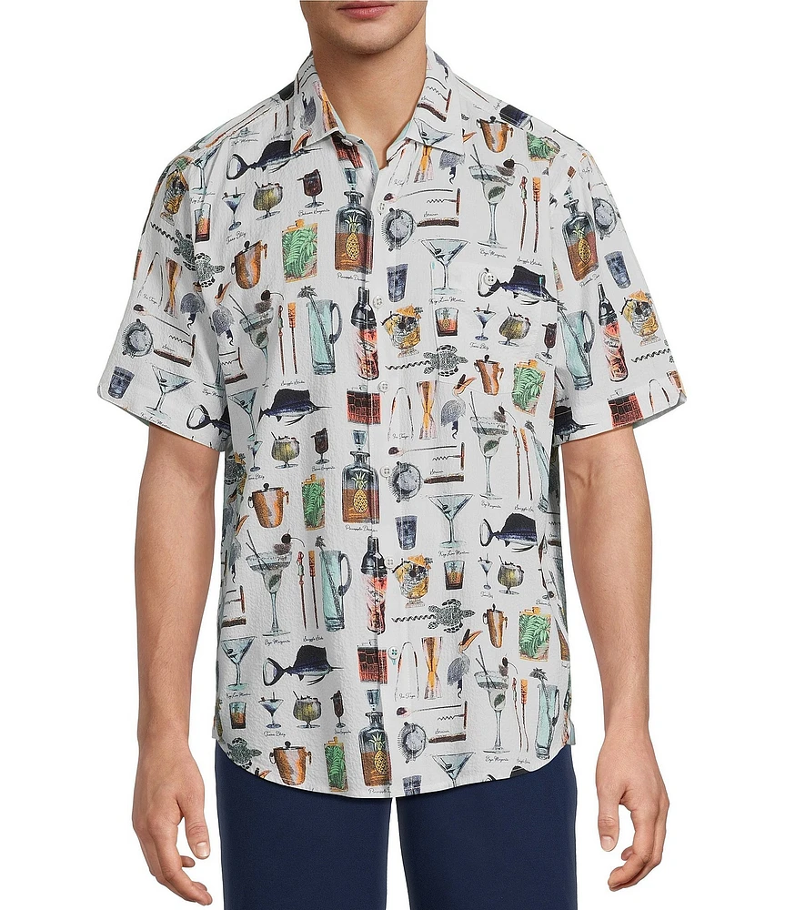 Tommy Bahama Big & Tall Nova Wave Well Stocked Short Sleeve Woven Shirt