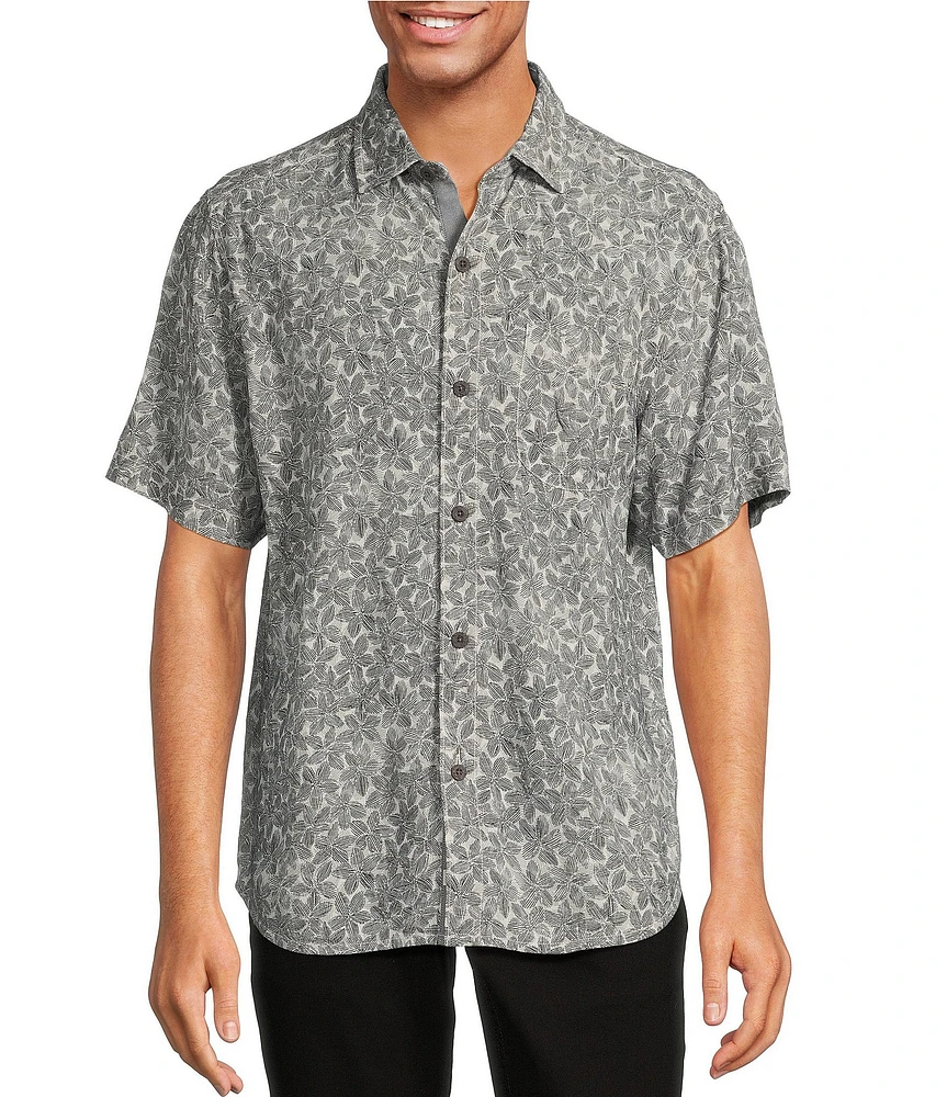 Tommy Bahama Big & Tall Veracruz Cay Sand Dollar Short Sleeve Woven Shirt