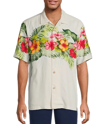 Tommy Bahama Hibiscus Hues Short Sleeve Woven Camp Shirt