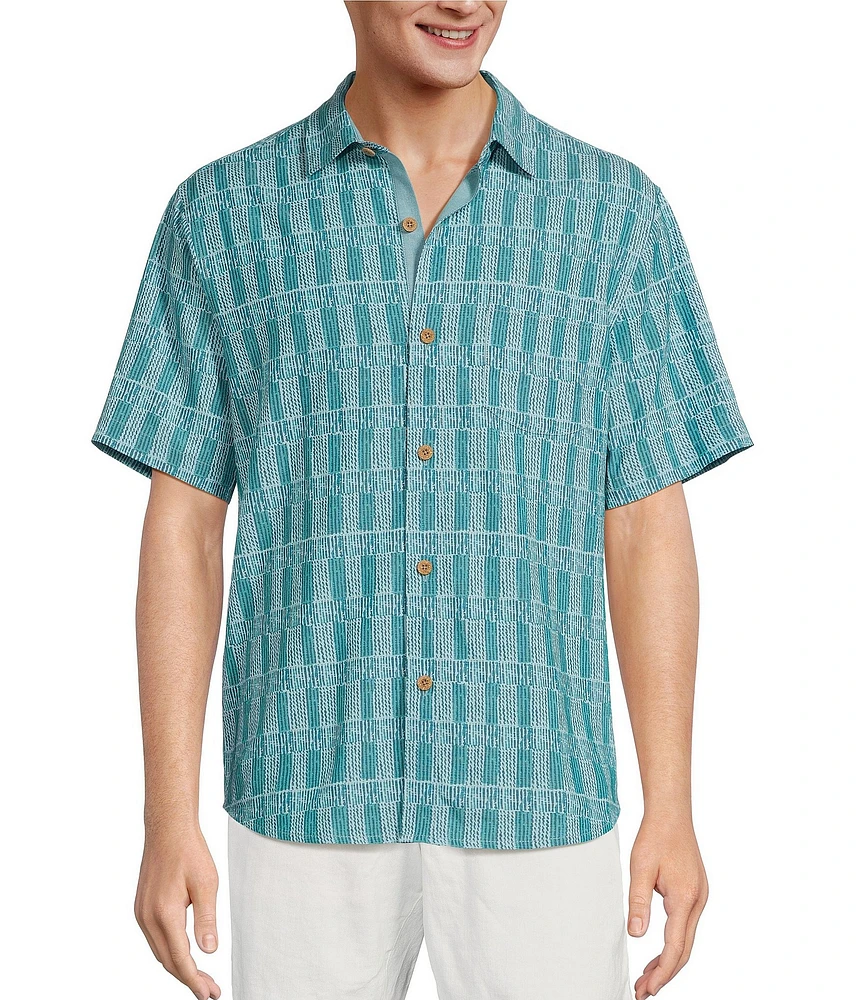 Tommy Bahama IslandZone Coconut Point Siena Geo Short Sleeve Woven Shirt