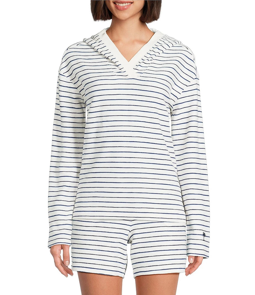 Tommy Bahama Pebble Bay Embroidered Palm Tree Popover Hoodie