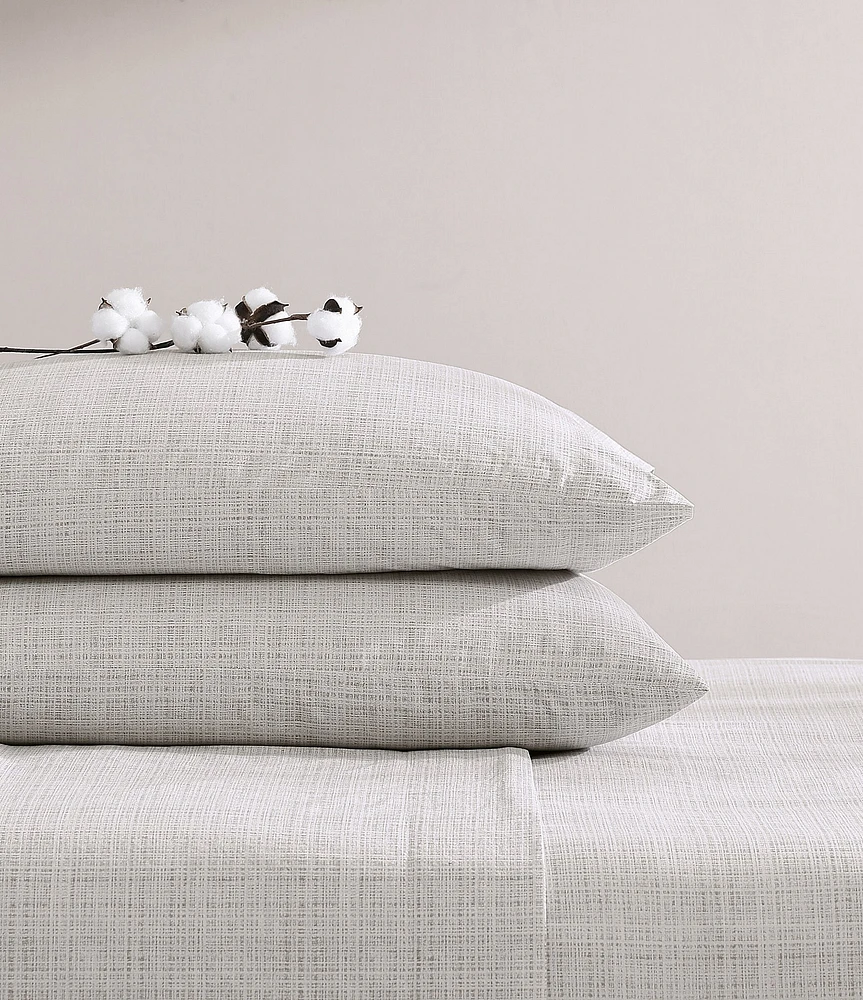 Tommy Bahama Raffia Linen Woven Textured Cotton Percale Sheet Set