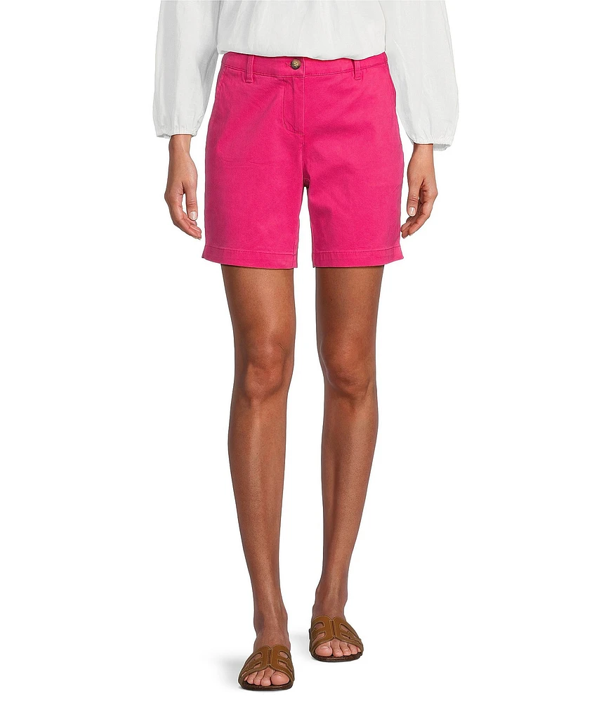 Tommy Bahama Stretch Boracay Solid Mid Rise 7#double; Shorts