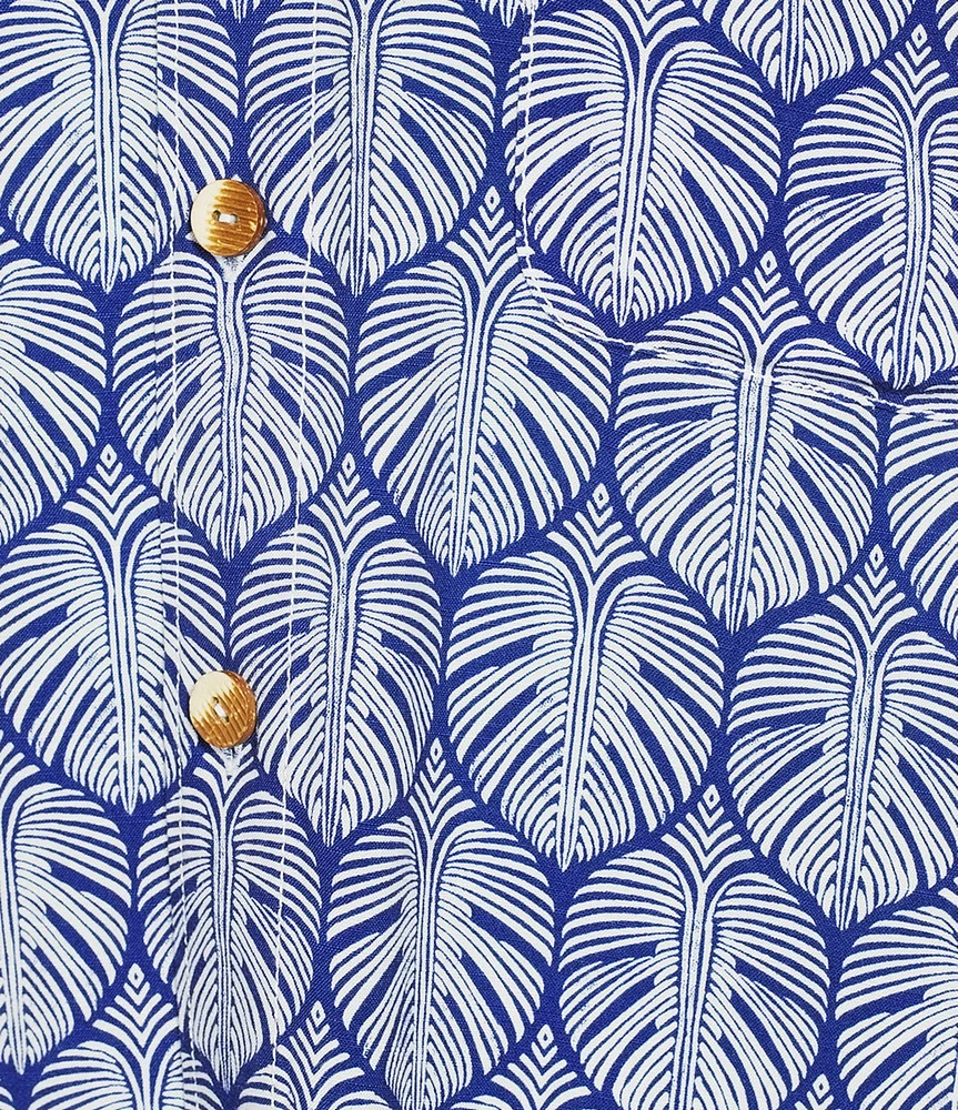 Tommy Bahama Veracrus Cay Monstera Tiles Short Sleeve Woven Shirt