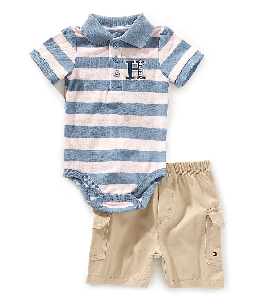 Tommy Hilfiger Baby Boys Short-Sleeve Bodysuit & Solid Shorts Set